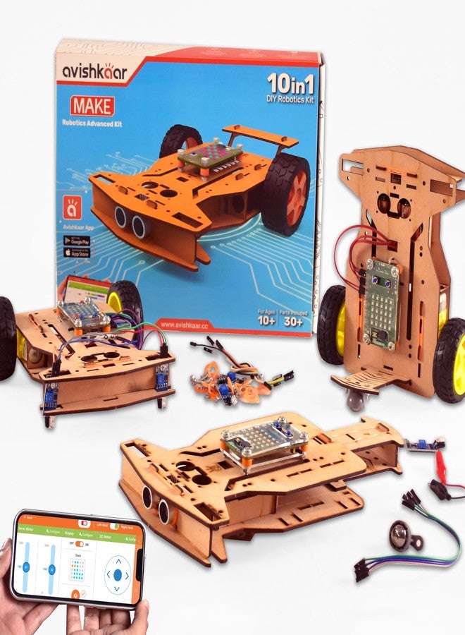 Avishkaar Make Robotics Advanced Kit |10-in-1 STEM |Kids Ages 10-14 | Electronics,Science & Engineering Projects, DIY Circuits Educational Toy for Boys & Girls - Image 1